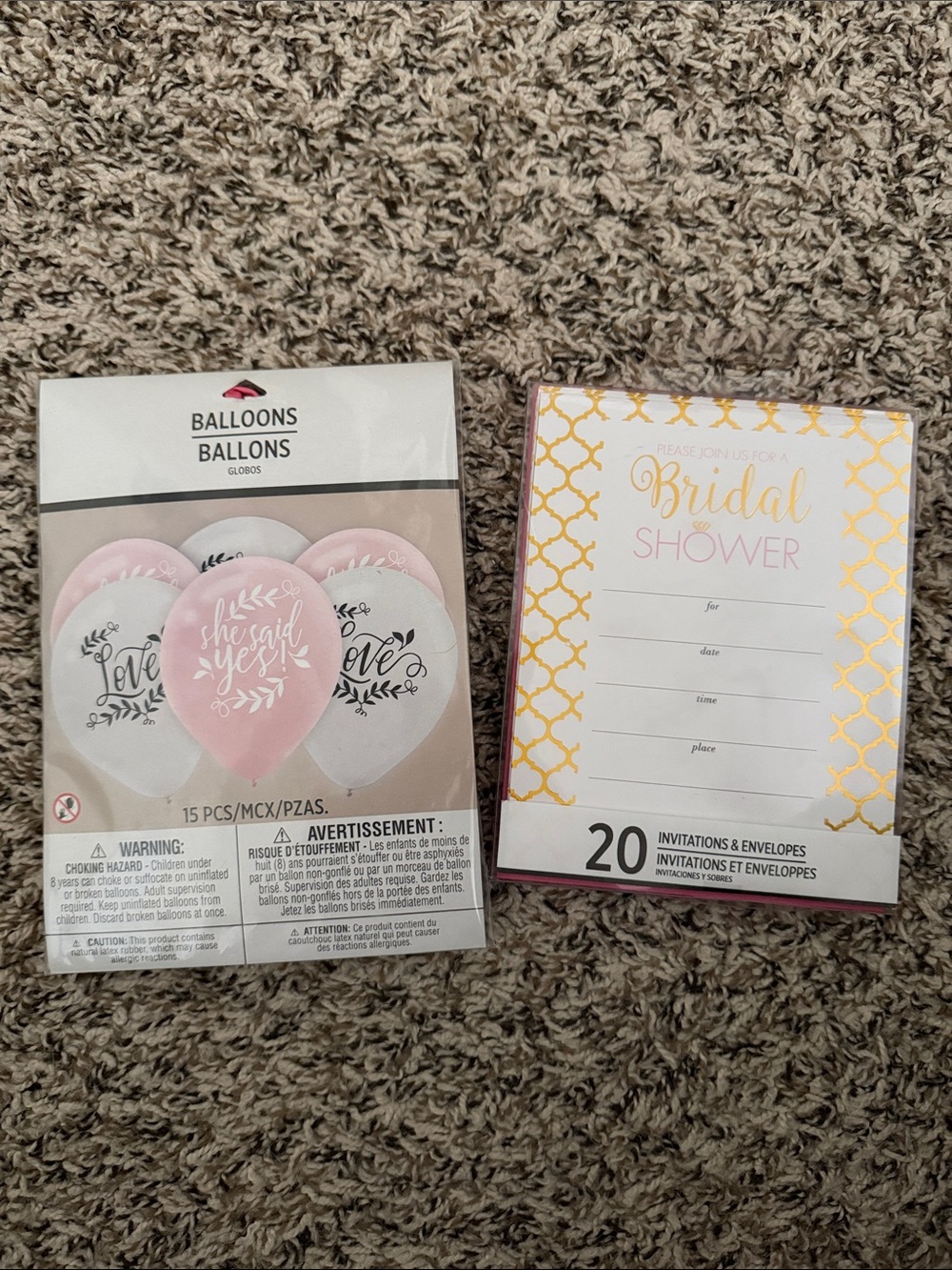 Bridal Shower Balloon and Invitation Set